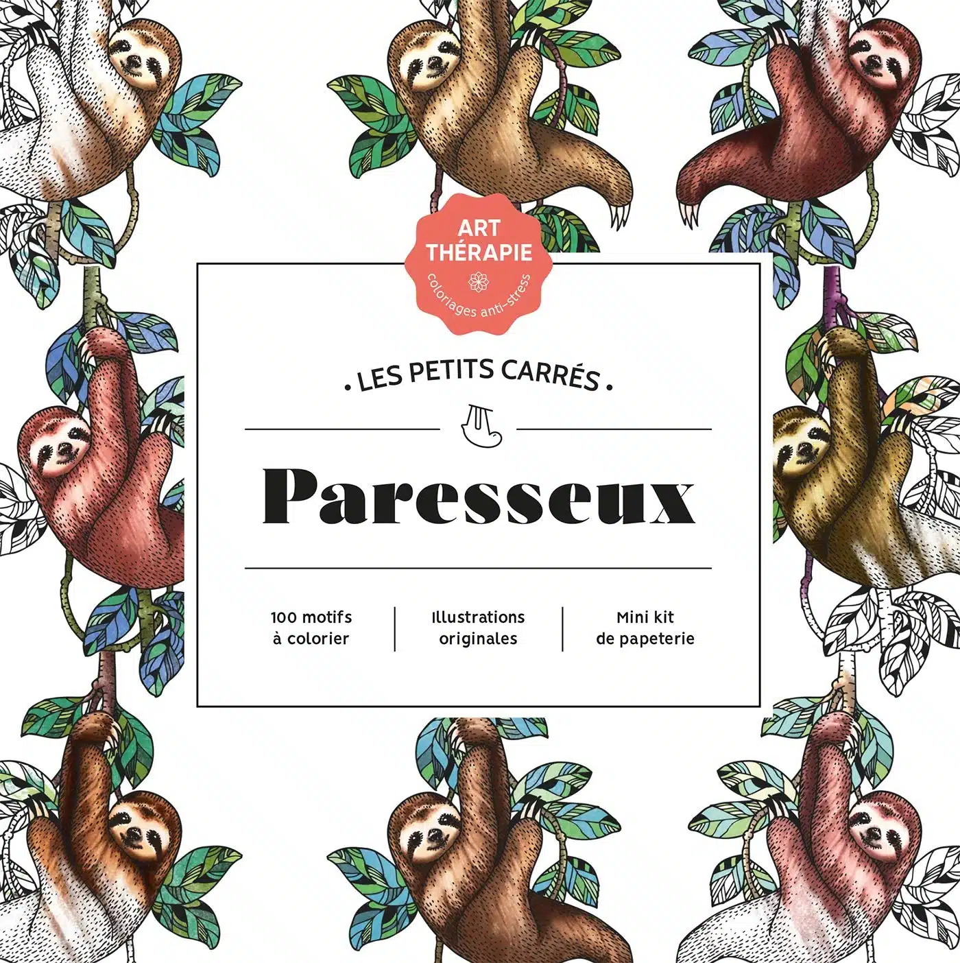 Anti Stress Les petits carrés d'Art-thérapie Paresseux