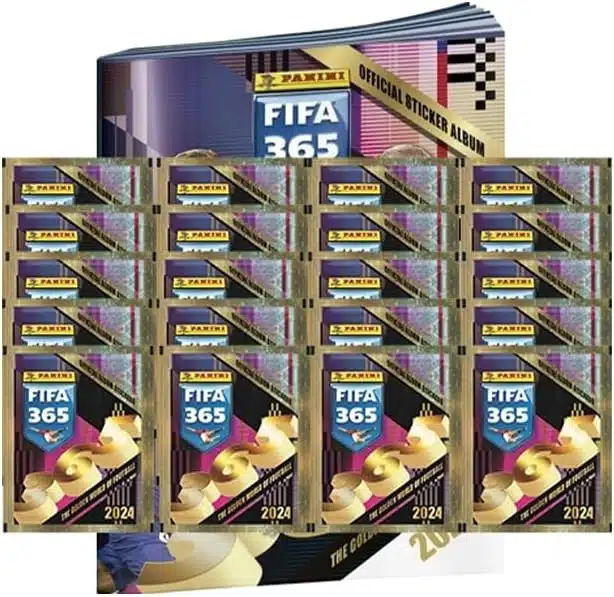 Panini FIFA 365 2024 Autocollants – 1 album de collection + 20 sachets autocollants