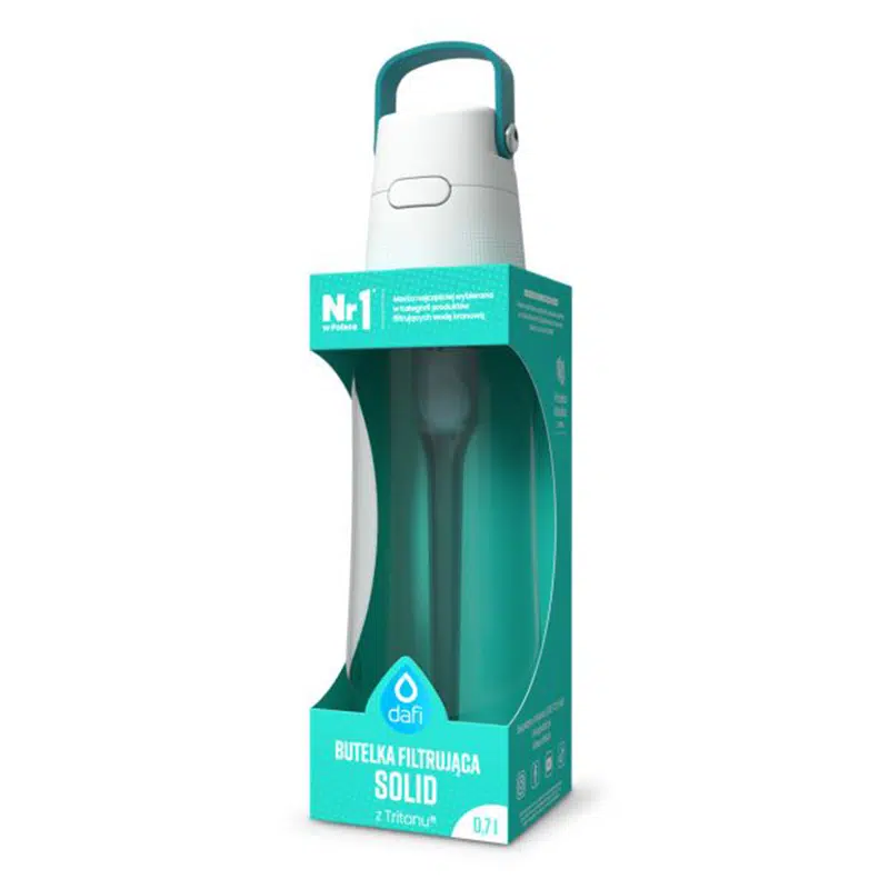 DAFI Solid Bouteille Filtrante, Bouteille d'eau – Menthe 700 ML