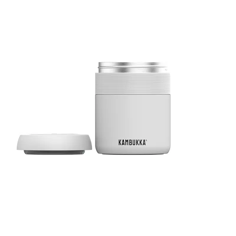 KAMBUKKA Lunch Box Hermétique 600ml - Chaud et Froid blanche